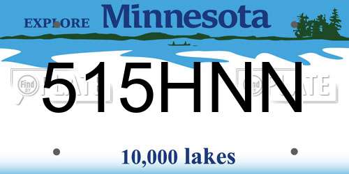 515HNN Minnesota License Plate