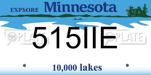 515IIE Minnesota License Plate