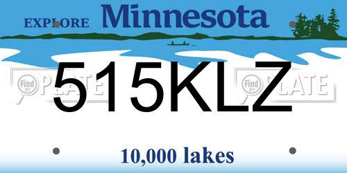 515KLZ Minnesota License Plate