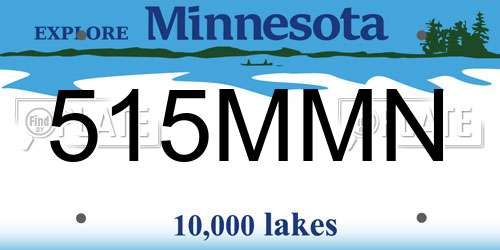 515MMN Minnesota License Plate