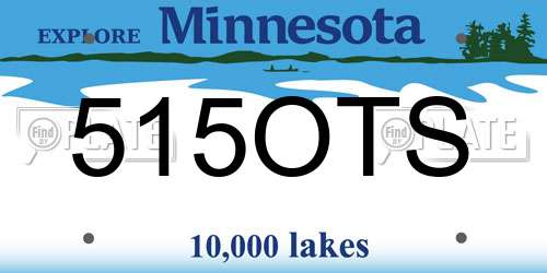 515OTS Minnesota License Plate