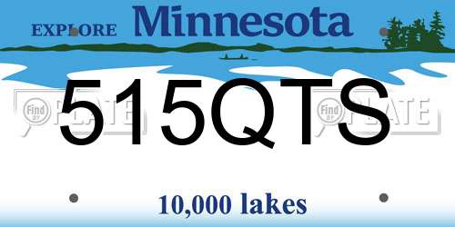 515QTS Minnesota License Plate