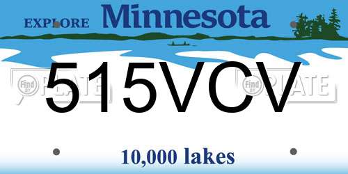 515VCV Minnesota License Plate