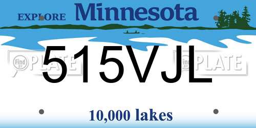 515VJL Minnesota License Plate