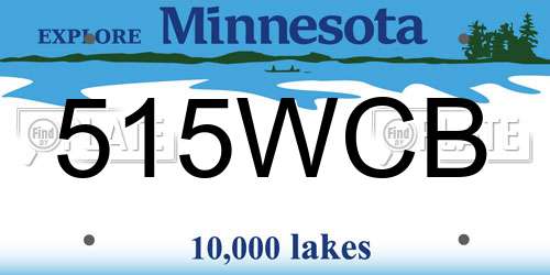 515WCB Minnesota License Plate