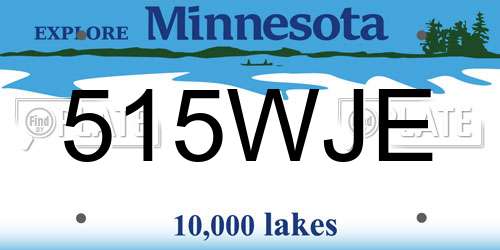 515WJE Minnesota License Plate