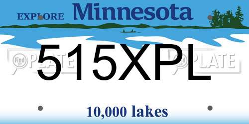 515XPL Minnesota License Plate