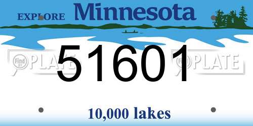 51601 Minnesota License Plate