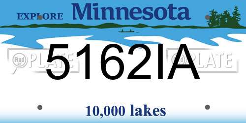 5162IA Minnesota License Plate