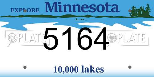 5164 Minnesota License Plate