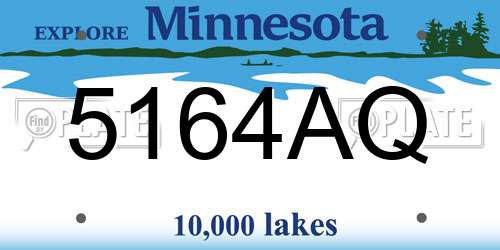 5164AQ Minnesota License Plate