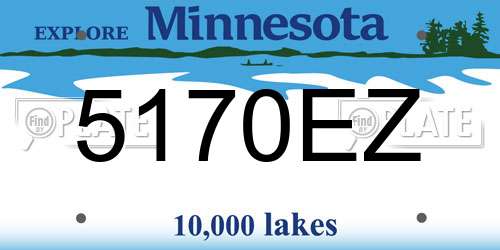 5170EZ Minnesota License Plate