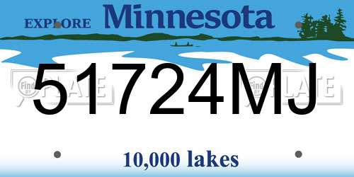 51724MJ Minnesota License Plate