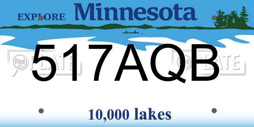 517AQB Minnesota License Plate