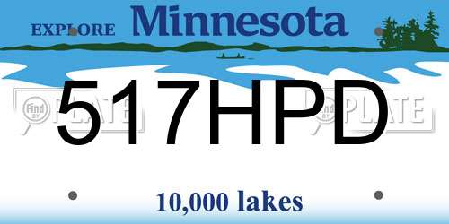 517HPD Minnesota License Plate