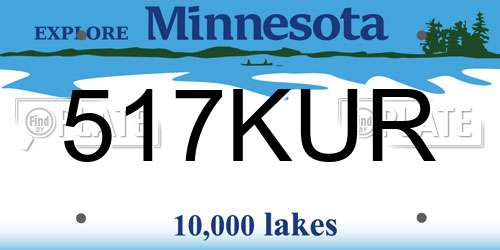 517KUR Minnesota License Plate