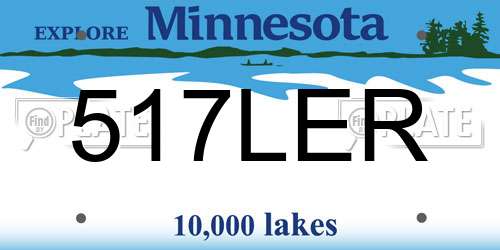 517LER Minnesota License Plate