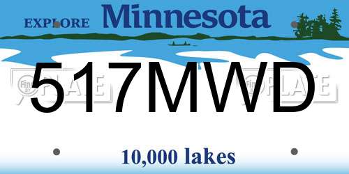 517MWD Minnesota License Plate