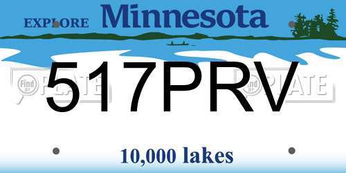 517PRV Minnesota License Plate