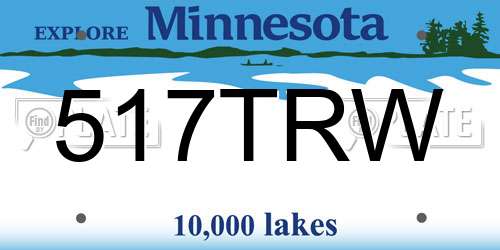 517TRW Minnesota License Plate