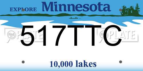 517TTC Minnesota License Plate