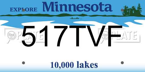 517TVF Minnesota License Plate