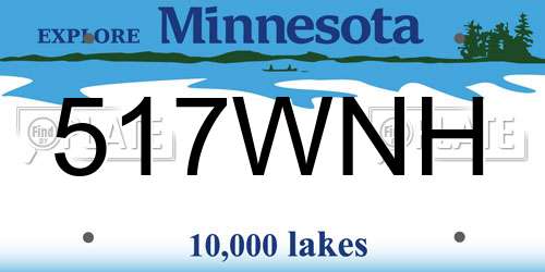517WNH Minnesota License Plate