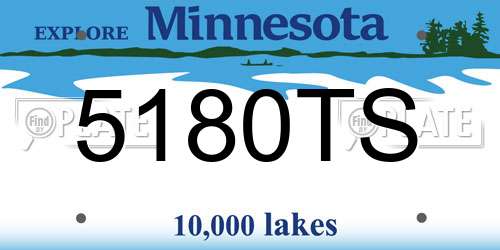 5180TS Minnesota License Plate