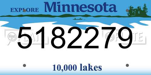 5182279 Minnesota License Plate