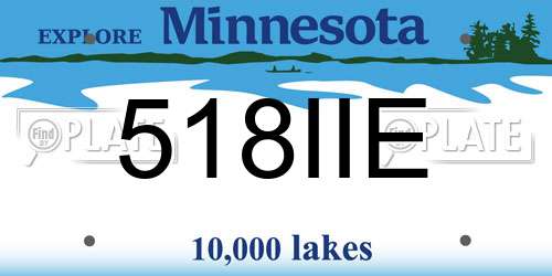 518IIE Minnesota License Plate