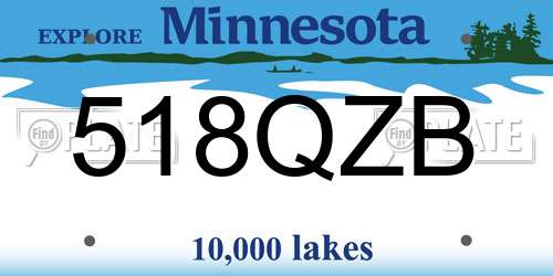 518QZB Minnesota License Plate