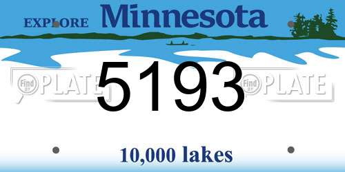 5193 Minnesota License Plate
