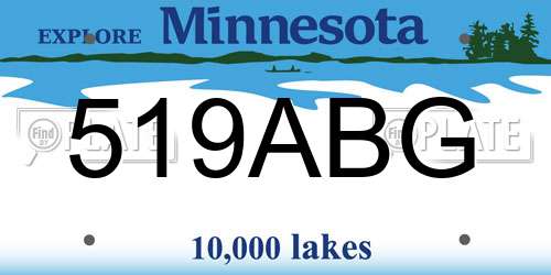 519ABG Minnesota License Plate