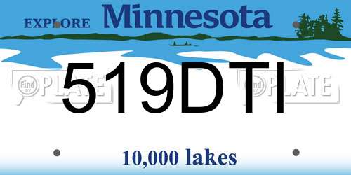 519DTI Minnesota License Plate