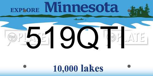 519QTI Minnesota License Plate