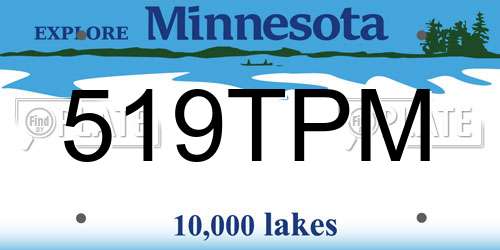 519TPM Minnesota License Plate