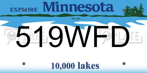 519WFD Minnesota License Plate