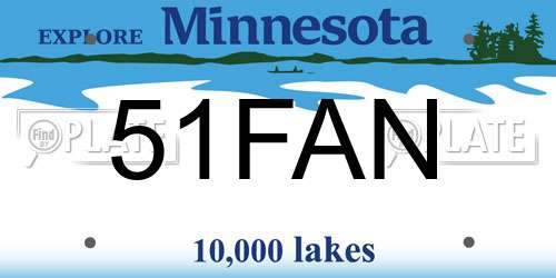 51FAN Minnesota License Plate