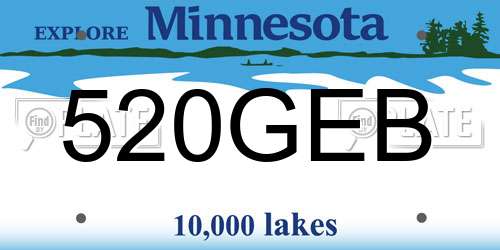 520GEB Minnesota License Plate