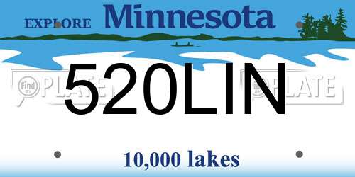520LIN Minnesota License Plate