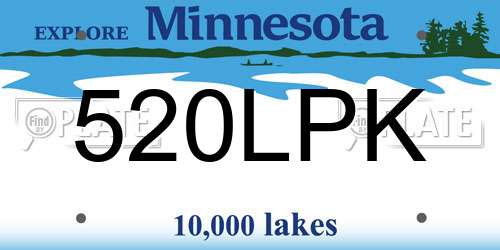 520LPK Minnesota License Plate