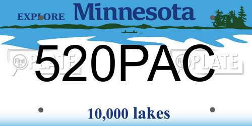 520PAC Minnesota License Plate