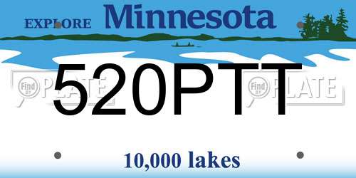 520PTT Minnesota License Plate