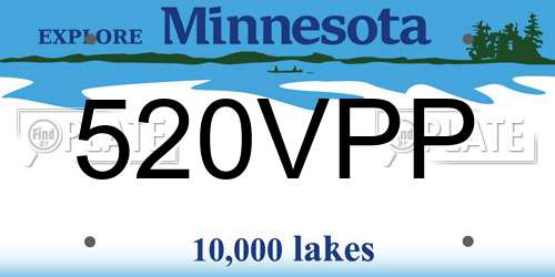 520VPP Minnesota License Plate