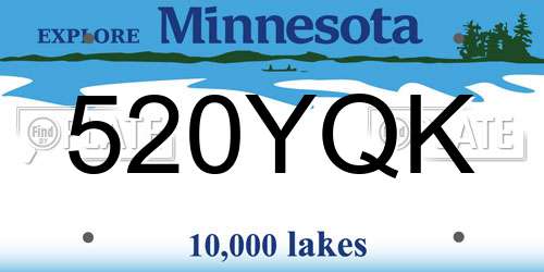 520YQK Minnesota License Plate