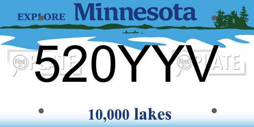 520YYV Minnesota License Plate