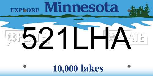 521LHA Minnesota License Plate