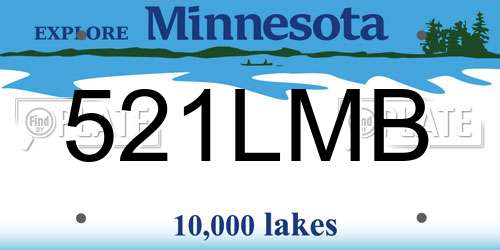 521LMB Minnesota License Plate