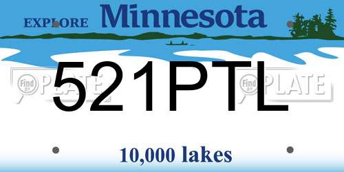 521PTL Minnesota License Plate