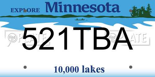 521TBA Minnesota License Plate